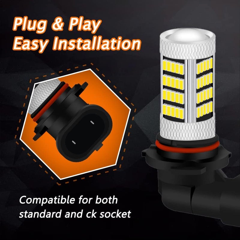 GLOFE High Power 92smd LED Bulbs 6000K White 9005 9006 9145 9140 H10 Super Bright Fog Light or Daytime Running Driving Lights (DRL Lamps) Replacement for Cars,Trucks, SUVs, Vans - Image 4